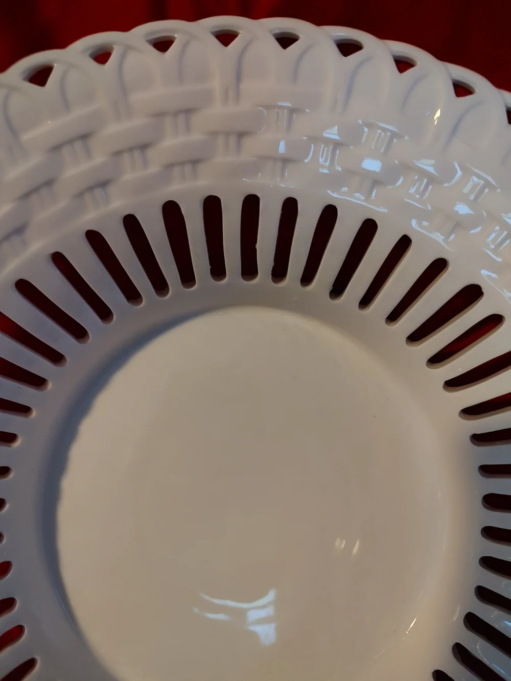 Dolce Vita White Pierced Ceramic Serving Platter